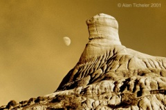 The Badlands  (near Drumheller, Alberta) : badlands, dinosaur provincial park, alberta, sepia landscape, photography, ticheler