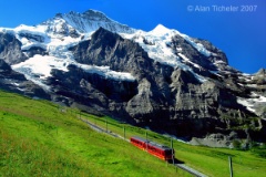 The Jungfrau Railway   (near Lauterbrunnen, Switzerland) : jungfrau, railway, train, lauterbrunnen, switzerland, landscape, ticheler