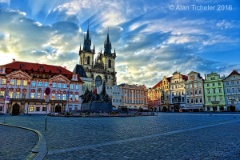 Old Town Square at Sunrise   (Prague, Czech Repuiblic) : prague, czech republic, old town square, sunrise, ticheler