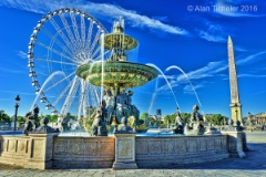 Fontaine des Fleuves  at Place de la Concorde  (Paris, France) : paris, france, fouintain. ferris wheel, obelisk, place de la concorde, ticheler