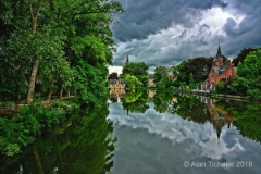 Minnewater Looking Towards Sashuis  (Bruges, Belgium)