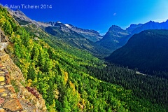 Mountain Valley in Autumn (Glacier National Park, Montana) . . . © 2014 Alan Ticheler. All rights reserved.