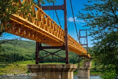Dunvegan Suspension Bridge #1 (Dunvegan, Alberta) . . . © 2003 Alan Ticheler. All rights reserved.