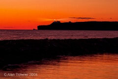 Lighthouse at Sunset (Gros Morne National Park, Newfoundland) . . . © 2005 Alan Ticheler. All rights reserved.