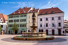 Maximilian's Fountain, Old Town Square (Bratislava, Slovakia) . . . © 2016 Alan Ticheler. All rights reserved.