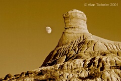 The Badlands  (near Drumheller, Alberta) . . . © 2001 Alan Ticheler. All rights reserved.