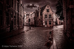 Mariastraat After the Rain (Bruges, Belgium) . . . © 2007 Alan Ticheler. All rights reserved.