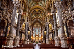 Notre Dame Basilica Facing Altar (Lyon, France) . . . © 2016 Alan Ticheler. All rights reserved.