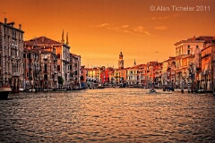 Grand Canal at Sunset (Venice, Italy) . . . © 2011 Alan Ticheler. All rights reserved.